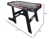 Sport1 Air Hockey Metal Vertical Mesa Plegable de Hockey Air Mini con Ventilador 12V Mesa Air Hockey Ahorro de Espacio Medidas 121x60x76cm 2 Puños y 2 Discos Incluidos con Marcador Integrado.