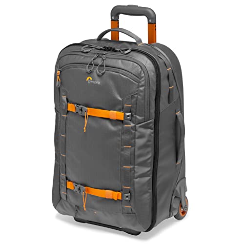 Lowepro Whistler RL 400 AW II, Maleta con Ruedas Fotográfica con Tejido Reciclado, Ruedas Resistentes, Todos los Clima, Cámara Profesional, Espacio para Portátil de 15", Cámara Mirrorless/DSLR, Gris