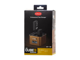 Hähnel - ProCube3 - para Olympus - Cargador dúo DSLR - Carga más rápida - Entrada USB Tipo C