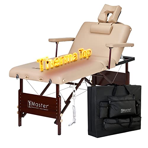 Master Masaje 71 cm del Ray™ Salon Mobile Masajeador Belleza Cama Sofá Paquete con calefacción Therma-Top®-Beige