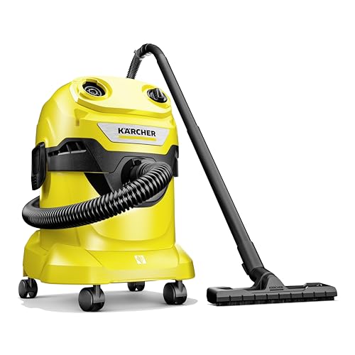 Kärcher Aspiradora en seco y húmedo WD 4 V-20/5/22, Potencia: 1000 W, depósito de plástico: 20 l, Manguera aspiración: 2,2 m, función soplado, Boquilla para Suelos y Ranuras, Bolsa Filtro de Fieltro