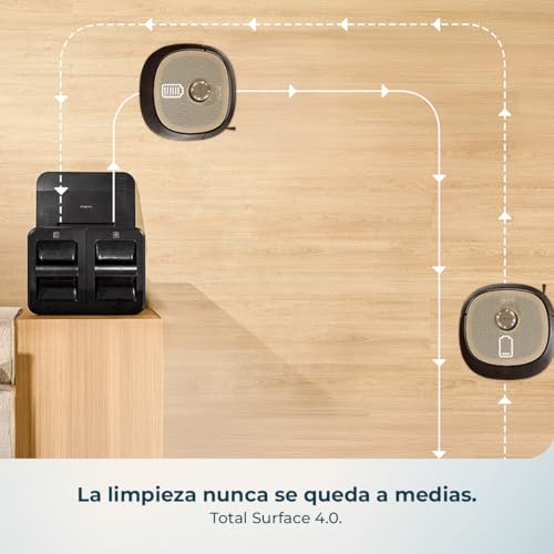 Cecotec Robot Aspirador y Friegasuelos con Estación Autovaciado, IA y Láser Conga Z100 X-Treme. Navegación Láser e Inteligencia Artificial, 20000Pa, Fregado Profesional, Mopa Bimaterial XXL