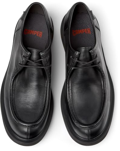 Camper Norman K100999, Wallabee Hombre, Negro 001, 45 EU