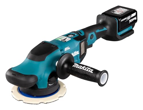 Makita DPO600TKX1 Pulidora excéntrica, 1 batería más cargador en estuche de transporte, azul, 18 V/5,0 Ah