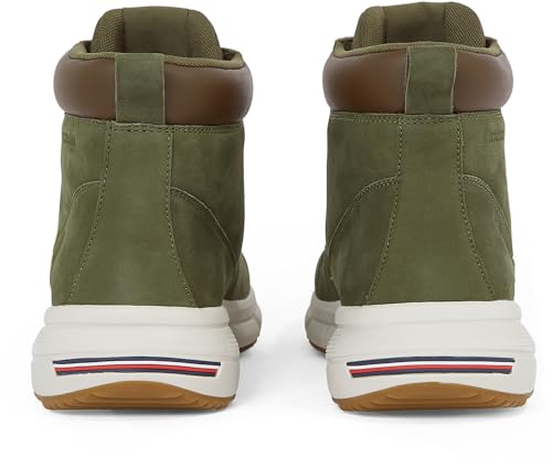 Tommy Hilfiger Botas de caña baja Hombre Light Hybrid de piel, Verde (Army Green), 44