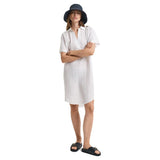 GANT Rel Linen Caftan Vestido, Blanco, 36 Mujeres