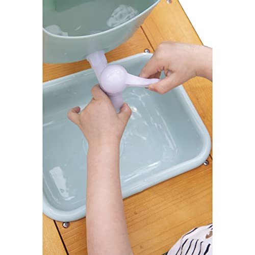 JANOD Muddy Lab-Cocina Infantil de Madera FSC-10 Accesorios-Juego de Imitación Exterior para Niños-A Partir de 3 Años, J06632, Color Azul Cielo/Gris, 77 x 35 x 95 (JURATOYS
