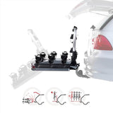 Atera 022701 Portabicicletas de Coche Strada EVO 3, portabicicletas de Remolque con Luces traseras, para 3 Bicicletas o e-Bikes