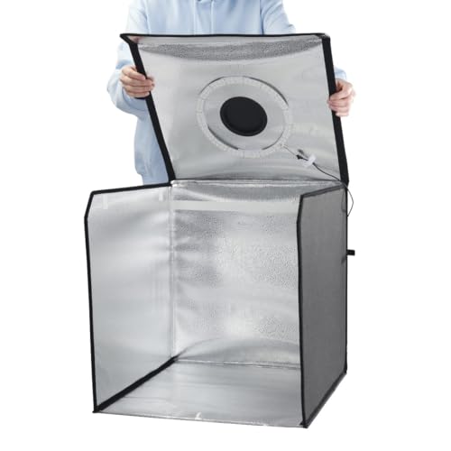 Hama Caja de Fotos, 50 x 50 cm (Estudio fotográfico, Mini Estudio fotográfico, Caja de luz, Caja de luz, Caja Ligera, Caja Blanca, Pantalla Verde, Tienda de luz, Cubo de Fotos, para fotografía de