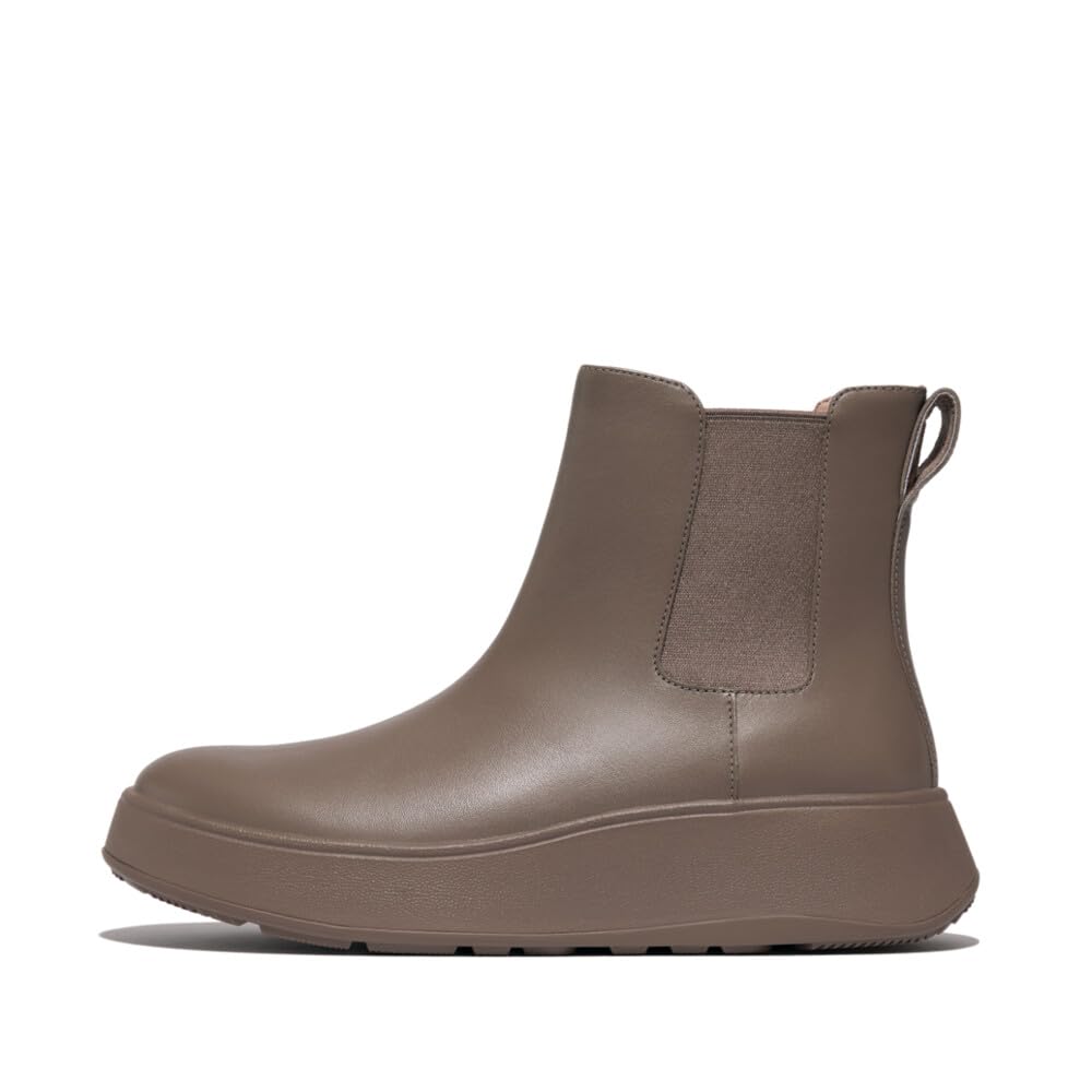 Fitflop Women's F-Mode Leather Flatform Chelsea Boots, Minky Grey, 36 EU