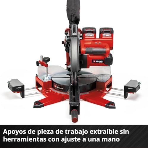 Einhell ‌Tronzadora-ingletadora con batería TE-SM 36/10 L Li-Solo Power X-Change (36V, hoja de sierra 254 mm, 3800 rpm, función de tracción suave, láser de línea de corte, sin batería)