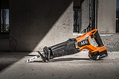 AEG Sierra de Sable sin Escobillas, 18V, Negro/Naranja