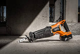 AEG Sierra de Sable sin Escobillas, 18V, Negro/Naranja
