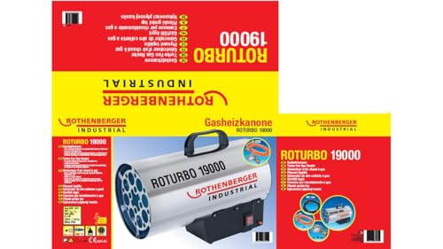 Rothenberger Industrial 1500000051 RoTurbo - Soplador con encendido piezoeléctrico, manguera y regulador, 18,2 kW, peso 5 kg