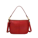 Fossil Jolie Bolso cruzado de piel rojo para mujer, Rojo oscuro