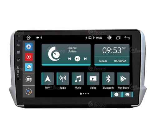 Radio de Coche para Peugeot 2008 208 Android GPS Bluetooth WiFi USB Dab+ Touchscreen 10" 8core Carplay AndroidAuto