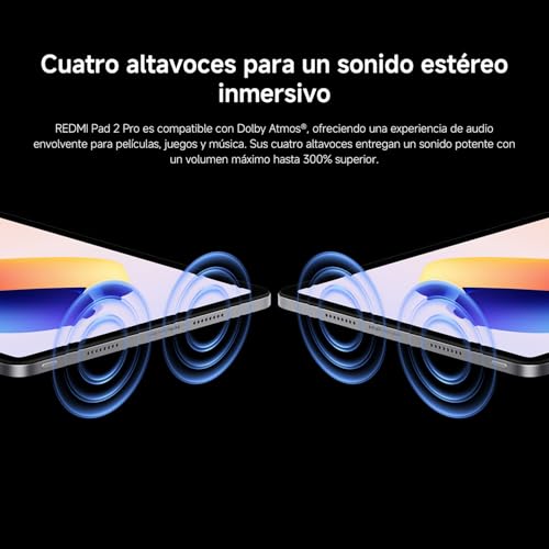 XIAOMI Redmi Pad 2 Pro + Teclado - Tablet de 12.1" 2.5K (Snapdragon 7s Gen 4, 6GB de RAM, 128GB de ROM, WiFi 6 + Bluetooth 5.3, Batería de 12000 mAh, Cargador no Incluido), Gris (Versión ES)