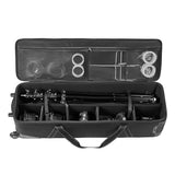 VEVOR Estuche con Ruedas para Equipo de Estudio 118 x 37 x 30 cm, Bolsa con Ruedas para Cámara, Correas, Asa Acolchada en el Compartimento para Soportes de Iluminación, Trípodes y Telescopios, Negro