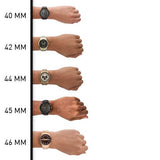 Armani Exchange Relojes de hombre, Movimiento de cuarzo cronógrafo y caja de 46 mm con correa de acero inoxidable, Negro azabache