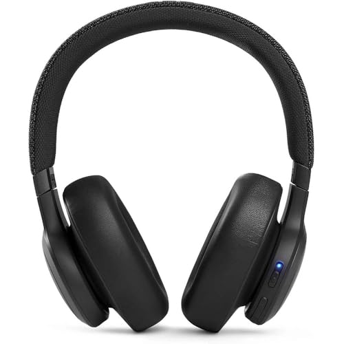 JBL LIVE 660 NC Auriculares circumaurales inalámbricos con cancelación adaptativa de ruido, tecnología Bluetooth, hasta 50h de batería sin NC, asistente de voz y conexión multipunto, negro