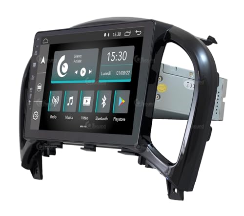 Radio de Coche para Nissan Juke (con navegación y cámara de visión Trasera con visión de 360°) Android GPS Bluetooth WiFi USB Dab+ Touchscreen 9" 4core Carplay AndroidAuto