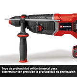 Einhell Professional Martillo perforador con batería TP-HD 18/26 D Li BL-Solo Power X-Change (18 V, sin escobillas, 2,6 J, SDS-plus, mecanismo de impacto neumático, empuñ. en D, maletín, sin batería)