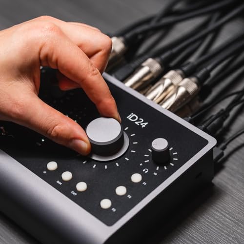 Interfaz de audio Audient iD24, 2 preamplificadores de micrófono de clase A (interfaz de audio USB-C de alto rendimiento, bucle de retorno de audio, 2 salidas de auriculares)