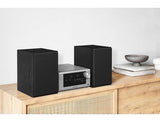 Panasonic SC-PM702EG-S Neat - Sistema estéreo Compacto de Alta fidelidad con CD, Radio Dab+/FM, USB y Bluetooth, Altavoces 80 W, Control de Graves, Plateado.