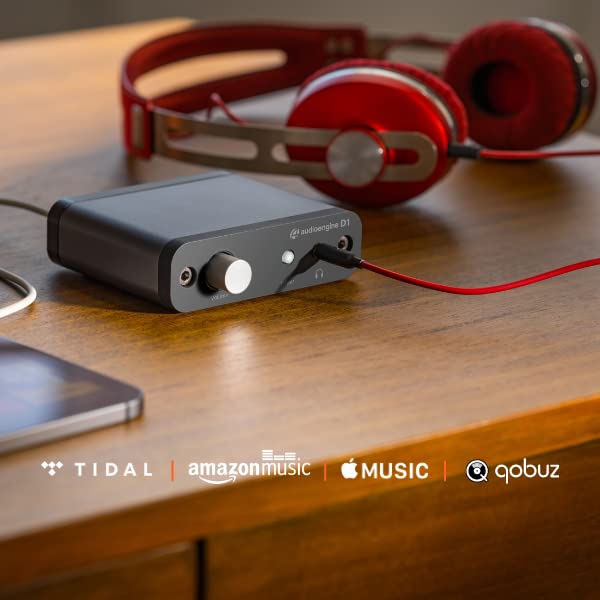 Audioengine D1 32-bit Portable DAC and Headphone Amp, Preamp, Laptop Desktop Headphone Amplifier, Pro Gaming and Musicians