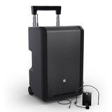 LD Systems ANNY 10 BPH B5 Altavoz móvil para megafonía Bluetooth de 10» con batería Recargable, Mezclador y 1 micrófono de Diadema (Incluye transmisor de transmisora)