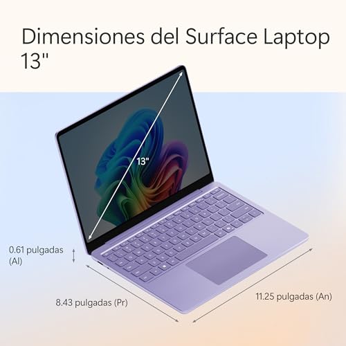 Microsoft Surface Laptop | Copilot+ PC | Pantalla táctil LCD 13'' | Snapdragon X Plus | 16GB RAM | Almacenamiento de 512GB | Último Modelo | Violeta