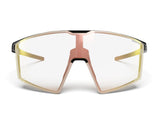 Julbo Edge Gafas DE Sol, Negro TRANSLU Logos Naranja Fluo Mate, Talla única Unisex Adulto