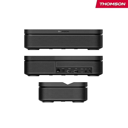 Thomson Sirius PG55B Proyector Láser RGB Inteligente, Tiro Ultra Corto, Full HD 1080p, Google TV, 600 ANSI, Auto Enfoque, HDR10+, Dolby Digital+, Batería, WiFi, Bluetooth