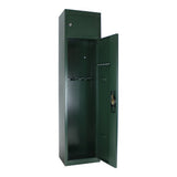 Armero HDW-5C de HomeDesign, Cerradura de cilindro, Fabricado en de chapa de acero, 2 llaves Compartimento que se puede cerrar por separado, Espacio para 5 armas largas, Soporte para arma