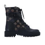 GUESS Women's Orana Combat Boot, negro marrón, 39 EU