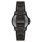 Armani Exchange Relojes para hombre, Movimiento fecha trifunción de cuarzo y caja de 44 mm con correa de acero, Negro y tono dorado