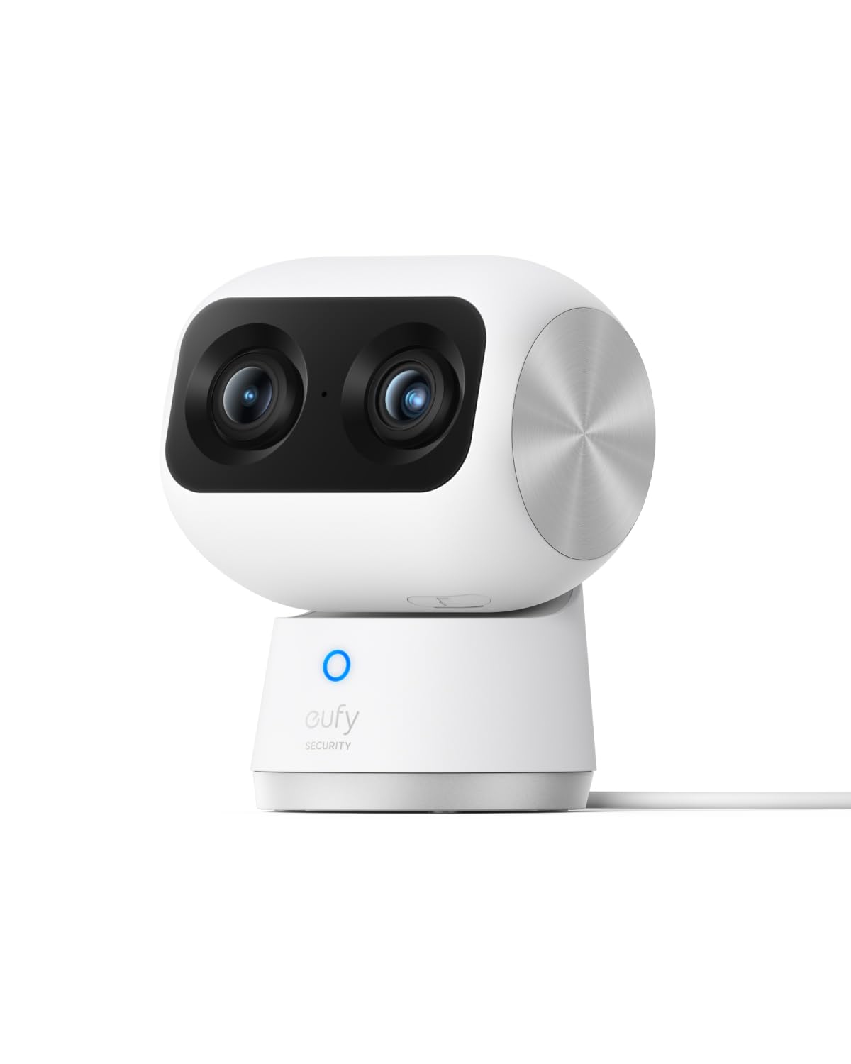 eufy Security Indoor CAM S350, cámara Doble, cámara de Seguridad con resolución 4K UHD, Zoom de 8× y PTZ de 360°, Ideal para Monitor de bebé/cámara para Mascotas/Seguridad del hogar