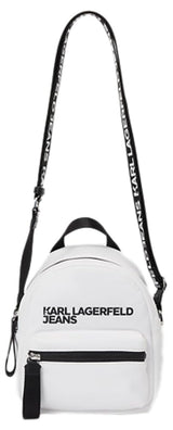 KARL LAGERFELD JEANS, Mujeres, Mochila Cruzada Mini De Nailon Esencial, Blanco, One size