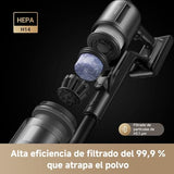 Dreame Z40 Station Aspiradora Escoba sin Cable con Vaciado Automático, Cepillo Multifunción Revelador de Polvo, Filtro Hepa, Herramienta de Fregado en Húmedo, Detección de Suciedad, 310 AW