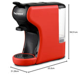 Techwood TCA-195N, Cafetera de café (varios cápsulas), color rojo