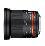 Rokinon 20 mm f/1,8 – 22 Fijo Prime 20 mm Gran Angular, Lente Negro (Modelo‎ RK20MAF-N)