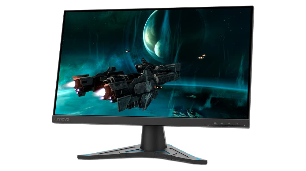 Lenovo G24e-20 - Monitor Gaming 23.8" FullHD (VA, 120Hz, 1ms, HDMI + DP, Cable HDMI, FreeSync Premium, Base Metálica) Ajuste de inclinación - Negro