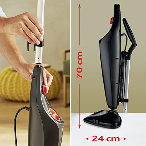 Vileda Steam PLUS + Recambio Power Pad, Mopa a vapor para una limpieza más higiénica, elimina el 99,9% de bacterias, óptima para alfombras y moquetas, apto par todo tipo de suelos