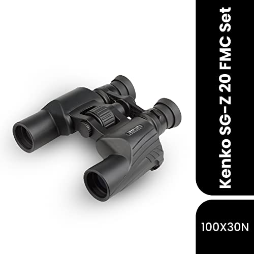 Kenko Binoculares SG-Z 20-100×30 FMC, magníficos de Alta Potencia con Zoom de 20X a 100X, Multicapa Completo, para Deportes, conciertos, Caza, Exteriores y observación de la Luna, Negro, 239906