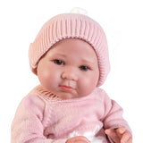 Muñecas Antonio Juan | Sweet Reborn Luca en Conjunto de Punto | Cuerpo de Tela Ponderado 42 cm | Articulaciones Móviles | Ref. 80324 - Colección 2024