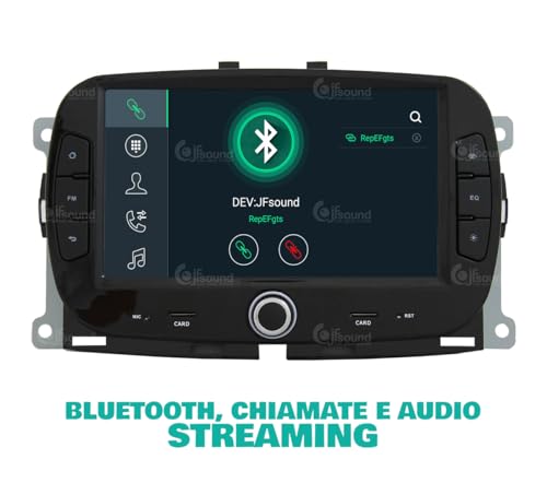 Radio de Coche para Fiat New 500 Android GPS Bluetooth WiFi USB Dab+ Touchscreen 7" 8core Carplay AndroidAuto