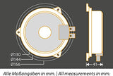 ProfiHiFi Sinuslive, BassPUMP III, 4 Ohm, 130 x 50 mm