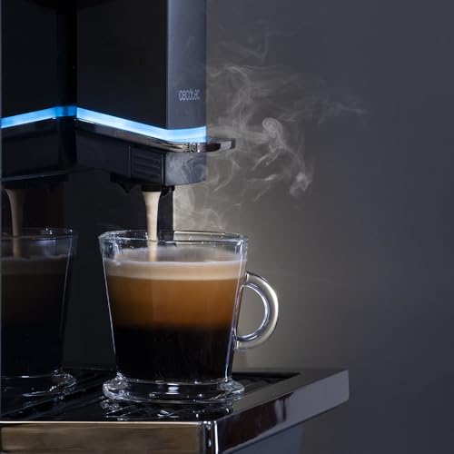 Cecotec Cafetera Superautomática Táctil Cremmaet Touch OCS. 1500W, 19 Bares, Pantalla TFT, Sistema Thermoblock, Limpieza Automática, Depósito de 400g de Café en Grano, 2L de Agua y 600ml de Leche