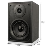 Dual Juego de altavoces activos LS 100 (entrada fono, amplificador integrado para tocadiscos, par) Negro