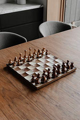 Umbra Wobble Juego de ajedrez de madera, Nogal